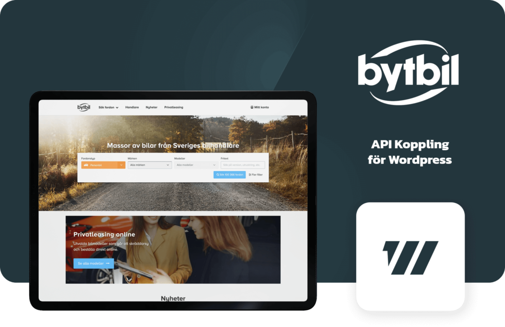 Bytbil API integration - Wordpress
