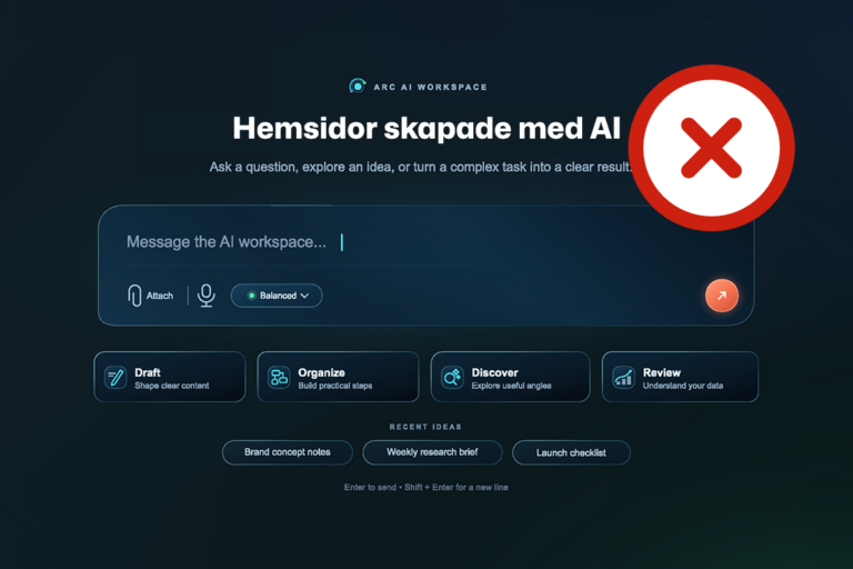 AI-hemsida? Därför scrollar besökarna vidare