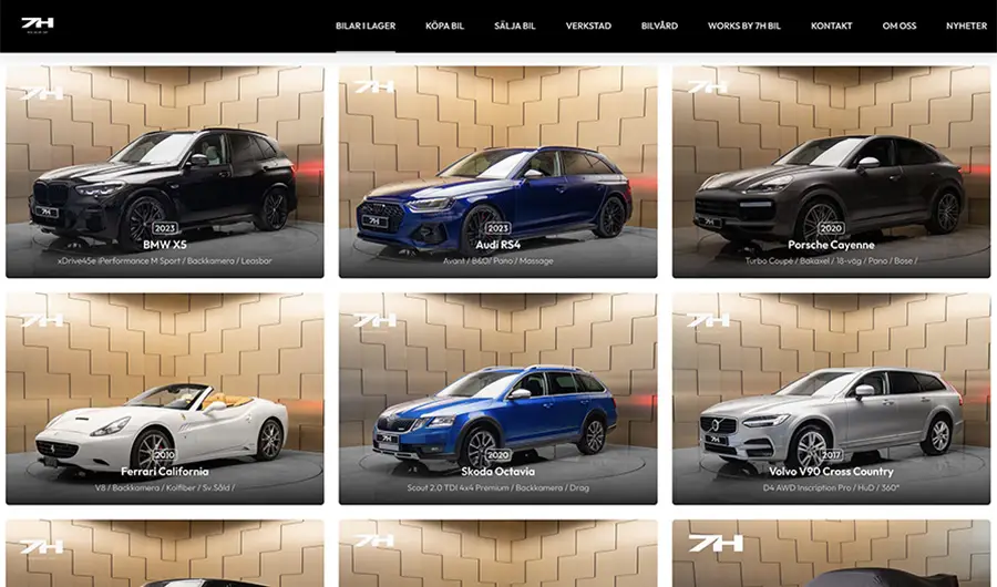 Premium car listning