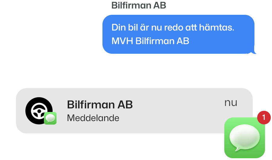 Skicka SMS med ert företagsnamn